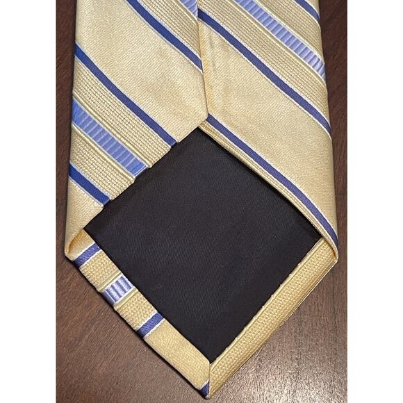 Michael Michael Kors Gold Blue 100% Silk Men’s Neck Tie Made In China - Picture 2 of 9